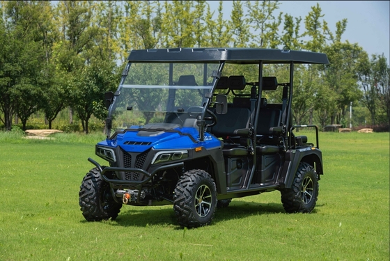 450 carrello da golf a benzina Max-Deluxe con 6 posti a sedere con parabrezza e copertura