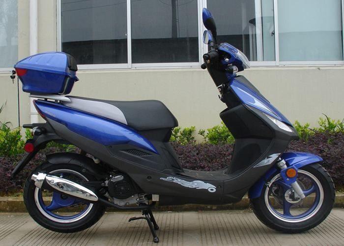 Motorino di motore blu adulto 50cc del motorino di motore della struttura di alluminio 12V 7A con il faro