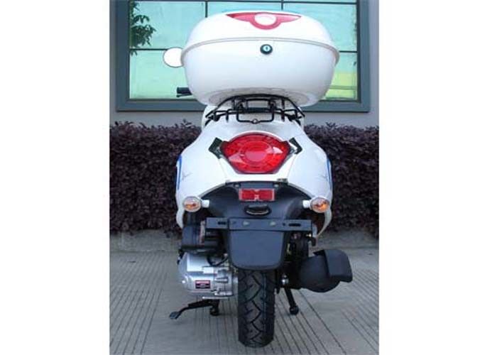 Mini motorino bianco/blu della bici 50cc con due specchietti retrovisori/scatole della parte posteriore