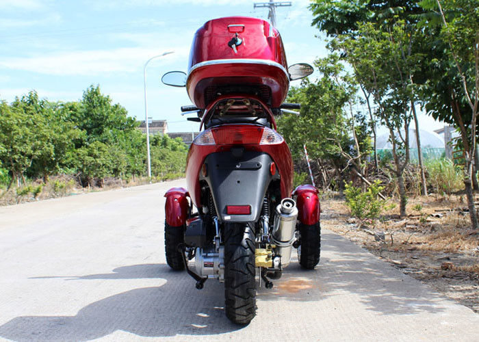 Ventili il singolo colpo raffreddato del cilindro 4 del tri motociclo adulto della ruota 50cc con la scatola posteriore