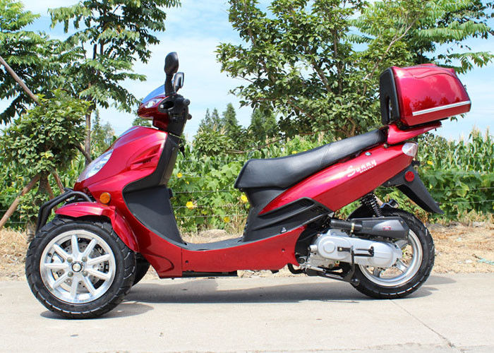 Ventili il singolo colpo raffreddato del cilindro 4 del tri motociclo adulto della ruota 50cc con la scatola posteriore