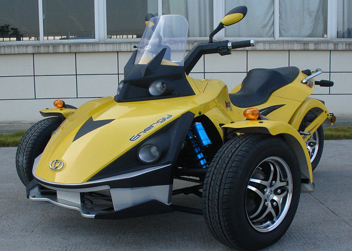 Motociclo posteriore della ruota del freno a disco tri con due il colpo raffreddato ad acqua delle ruote anteriori 4