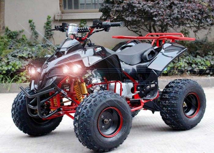 Singoli veicoli a quattro ruote della bici del quadrato del cilindro 125cc Atv 4 x 4 con lo scaffale posteriore/fari luminosi