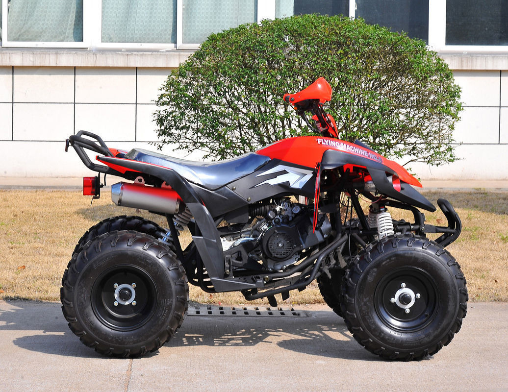 Un veicolo utilitario di corsa di Atv di rossi 4 x 4 della gioventù ATV 200CC di Seat parallelamente