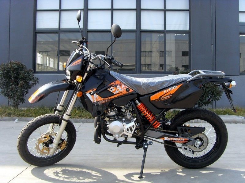 4 il motociclo di sport del colpo 50cc con le luci di segnalazione, singoli motocicli del cilindro ventila raffreddato