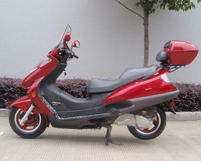 Motorino adulto blu del gas di due fari, motorino di motore 150cc con un cuoio reale di 2 sedili