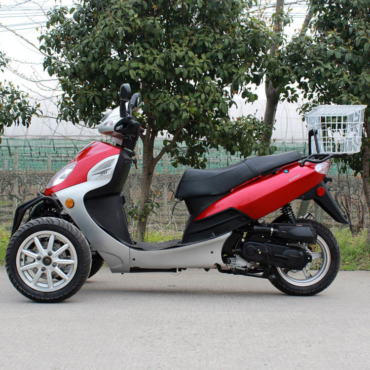 Ventili il singolo colpo raffreddato del cilindro 4 del tri motociclo adulto della ruota 50cc con la scatola posteriore