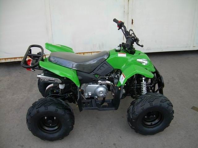 gioventù 110CC che corre 4 carrai per il sentiero forestale, velocità massima 50km/h