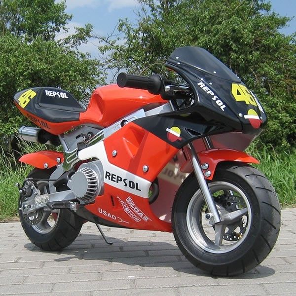 La mini sporcizia rossa del gas Bikes 50cc, piccole bici della sporcizia di inizio elettrico con la trasmissione automatica