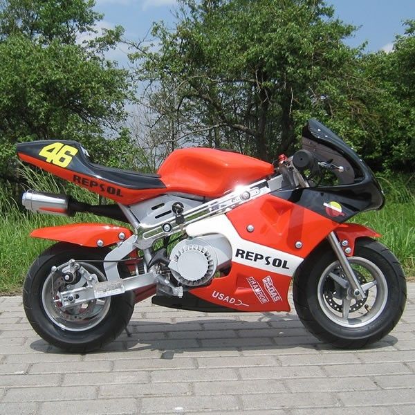 La mini sporcizia rossa del gas Bikes 50cc, piccole bici della sporcizia di inizio elettrico con la trasmissione automatica