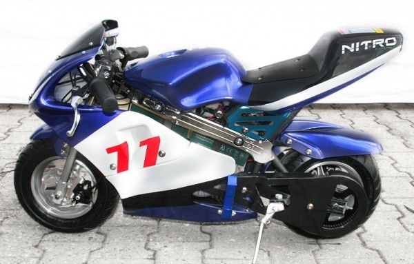 Motociclo blu luminoso della bici della sporcizia di colore/bici elettrica della tasca una velocità massima 30km/H di 350 watt