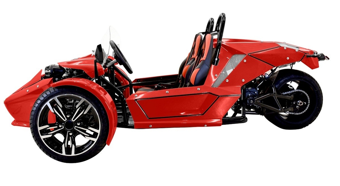 Tri Wheel Motorcycle E-Spider 72V Trike Potente 3000w Mid Drive Motore Con Batteria Al Litio