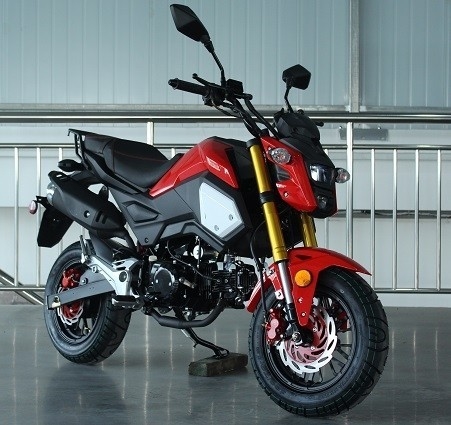 Motocicletta edizione speciale con cambio manuale, avvio elettrico, doppi fari, ruote grandi da 12 pollici