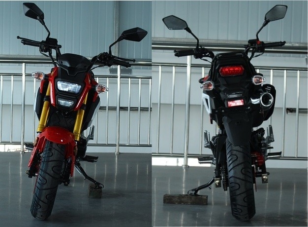 Motocicletta edizione speciale con cambio manuale, avvio elettrico, doppi fari, ruote grandi da 12 pollici