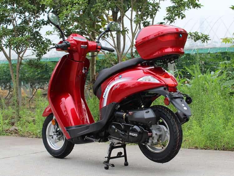 Tipo orizzontale adulto singolo cilindro del motorino di motore dell'ingranaggio 50cc di CVT raffreddato ad aria